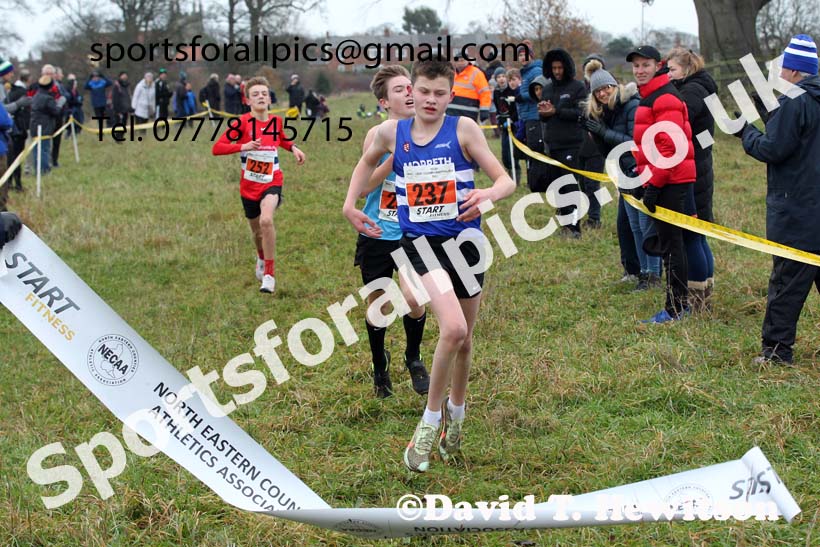 Boys under-15s, 2021 North Eastern Cross Country Championships, Sedgefield. Photo: David T. Hewitson/Sports for All Pics